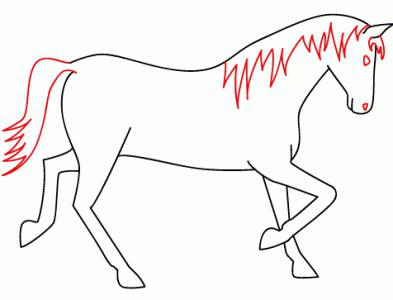 jak nakreslit koně hlavu v etapách 