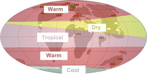 mapa klimatických zón světa